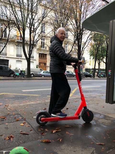 Dan on a scooter